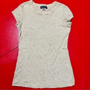 SELF ESTEEM FITTED PALE MUSTARD color FITTED TEE SHIRT SHORT SLEEVES
